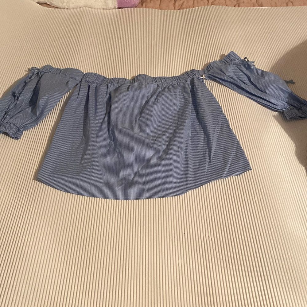 Womens Stretch Knit Blouse Off the shoulder Medium 1.State